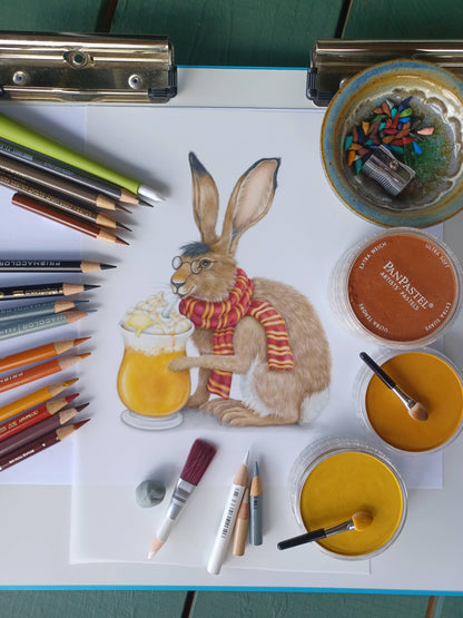"Buttered Beere with Hare E. Potter" Blank Card | Ripples Greeting Cards