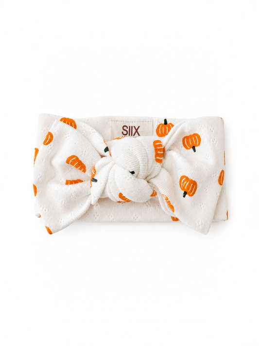Pumpkin Pointelle Bow | Siix Collection