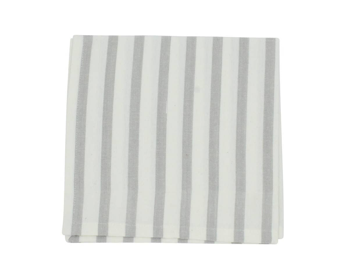 Light Grey Striped Cloth Napkins | Danishville