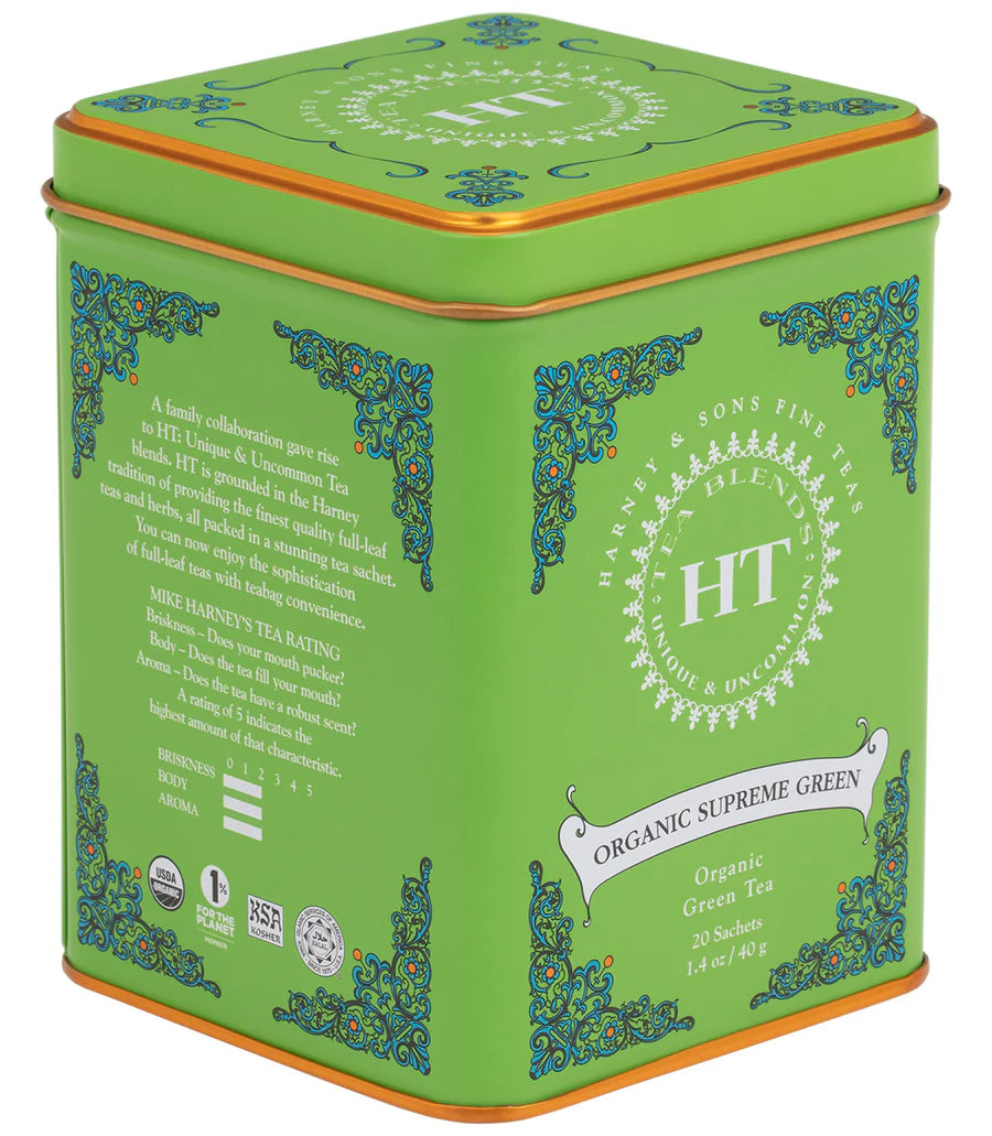 Organic Supreme Green Tea (20 Sachets) | Harney & Sons