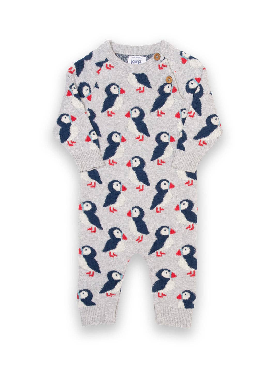 Organic Cotton Puffin Knit Romper | Kite Clothing UK