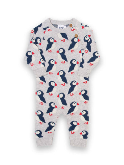 Organic Cotton Puffin Knit Romper | Kite Clothing UK
