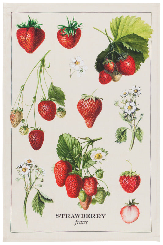 Vintage Strawberries Kitchen Towel | Now Designs