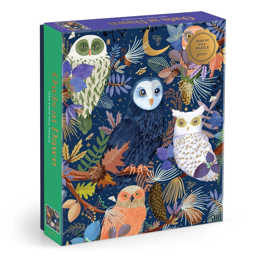 Owls At Dawn 1000 Piece Foil Puzzle | Galison