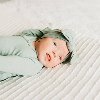 Briar Knit Headband Bow | Copper Pearl