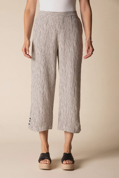 Willow Fine Lines Pucker Weave Capri | Habitat Clothing