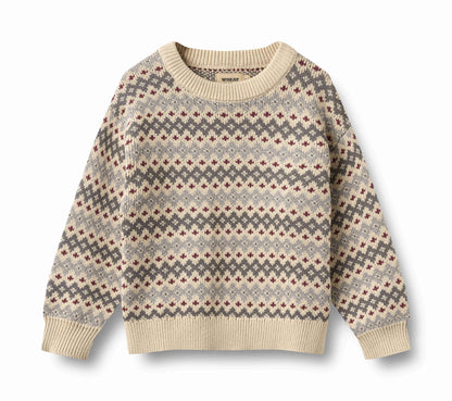 Harlow Flint Jacquard Pullover | Wheat
