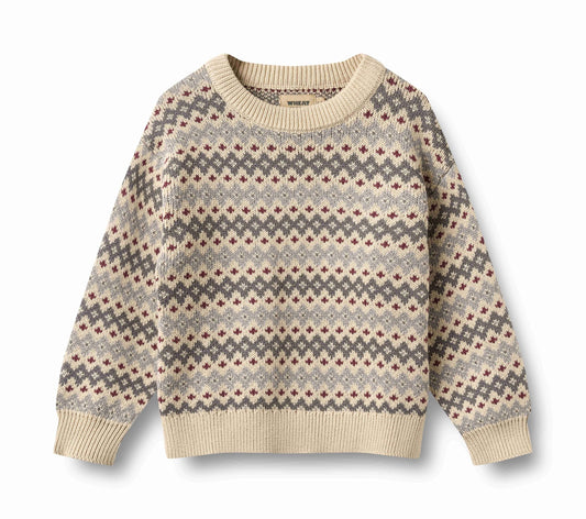 Harlow Flint Jacquard Pullover | Wheat