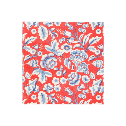 Hamptons Floral Paper Cocktail Napkin | My Mind's Eye