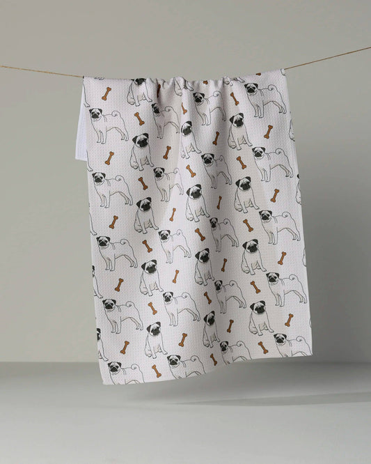 Pug Club Tea Towel | Geometry