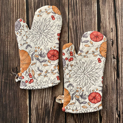 October Mitt Set | Mahogany