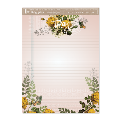 Pink Bouquet Legal Pad | Papaya