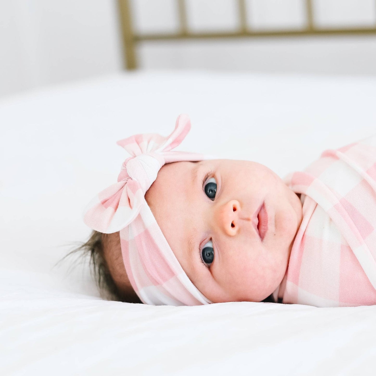 London Knit Headband Bow | Copper Pearl