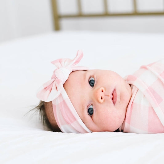 London Knit Headband Bow | Copper Pearl