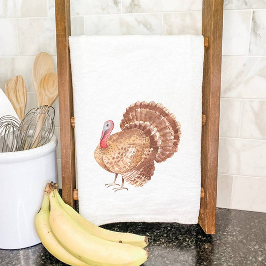 Watercolor Turkey Flour Sack Towel | Indigo Tangerine