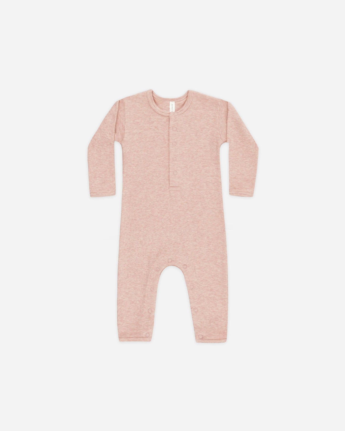 Ribbed Baby Jumpsuit - Rose | Quincy Mae