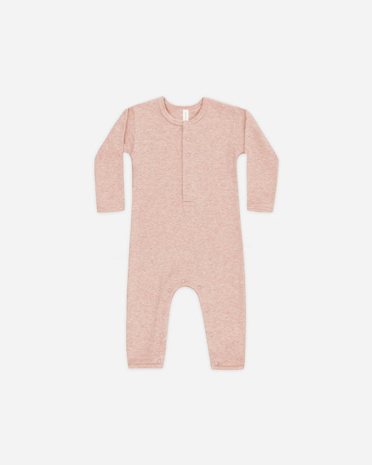 Ribbed Baby Jumpsuit - Rose | Quincy Mae