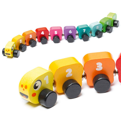 Cubika Wooden Toy Rainbow Caterpillar | Toysmith