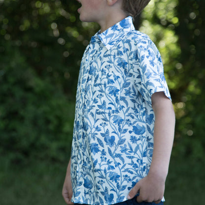 Boys Collar Shirt - Vintage Blue | Beet World