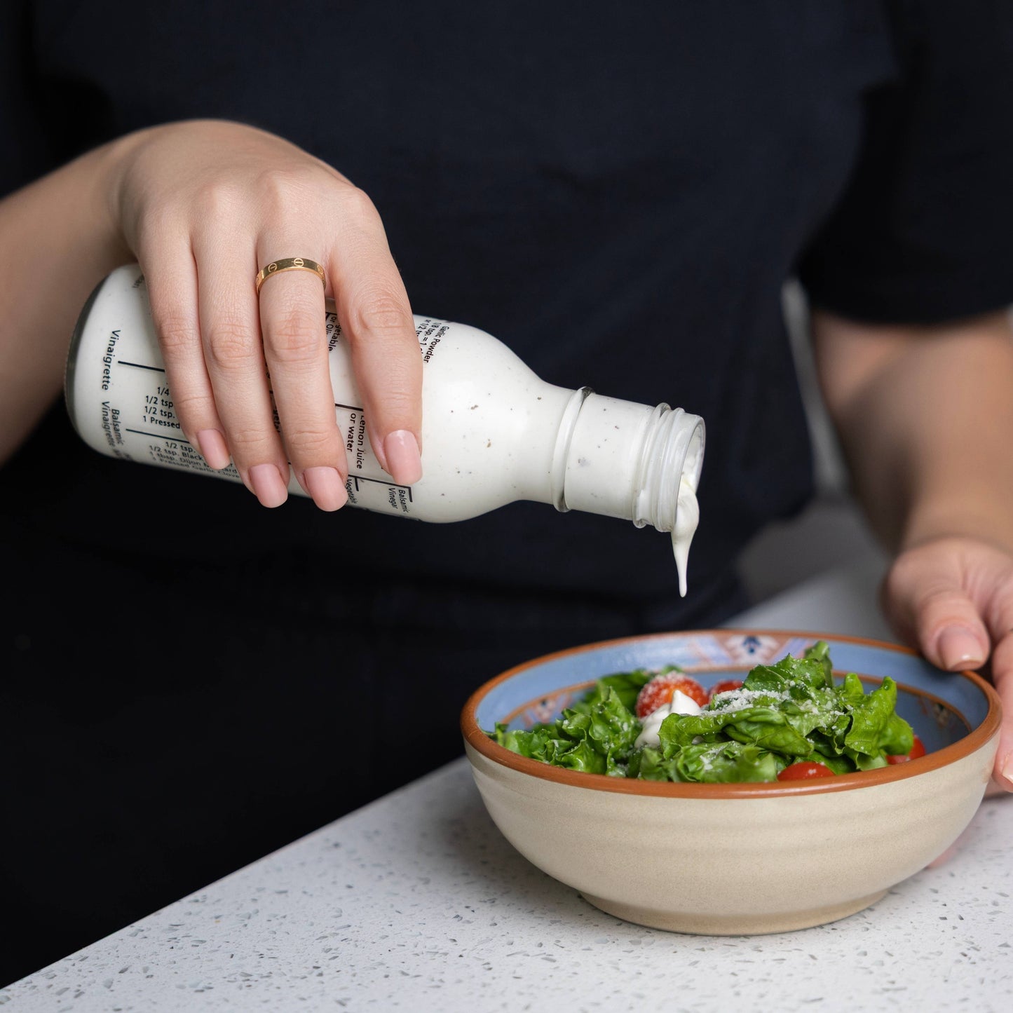 Glass Salad Dressing Shaker Bottle | Fox Run Brands