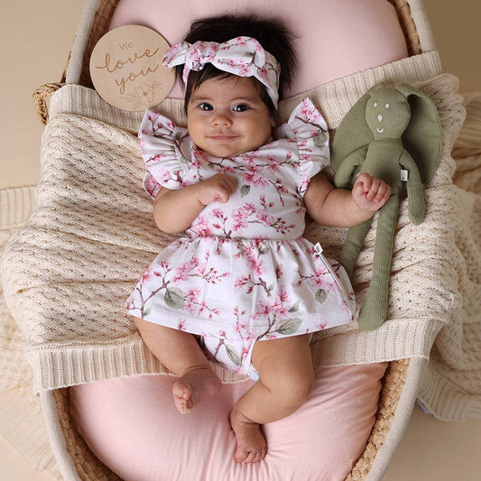 Cherry Blossom Organic Dress | Snuggle Hunny