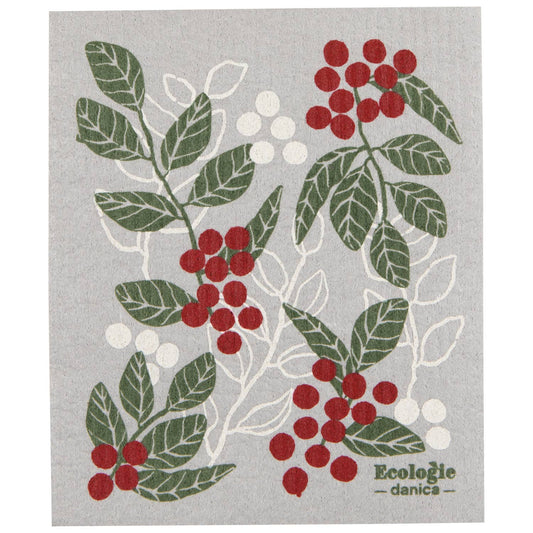 Merry Berry Christmas Swedish Dishcloth | Ecologie