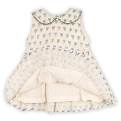 Harper Peter Pan Collar Floral Dress + Bloomer | Viverano Organics
