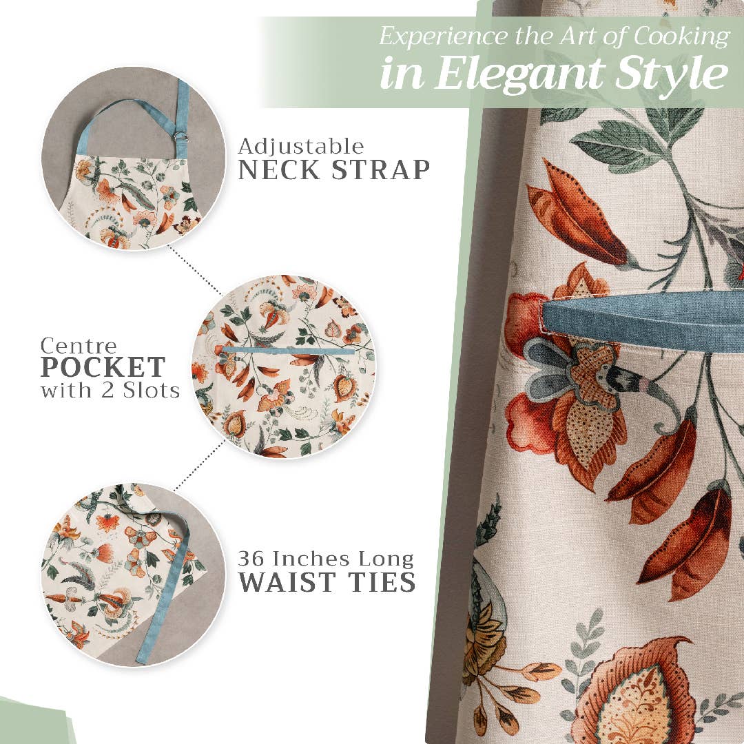 Dalida Cotton Apron | Maison d'Hermine