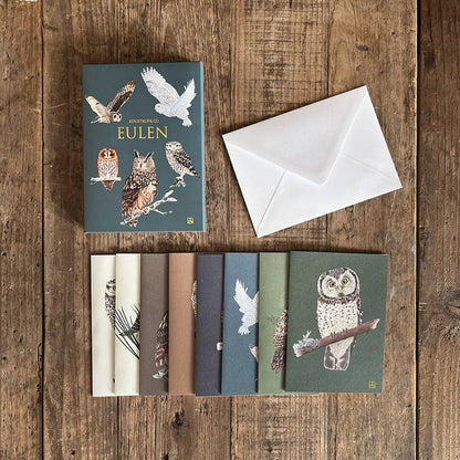 Eulen - Owl - Boxed Cards | Koustrup & Co