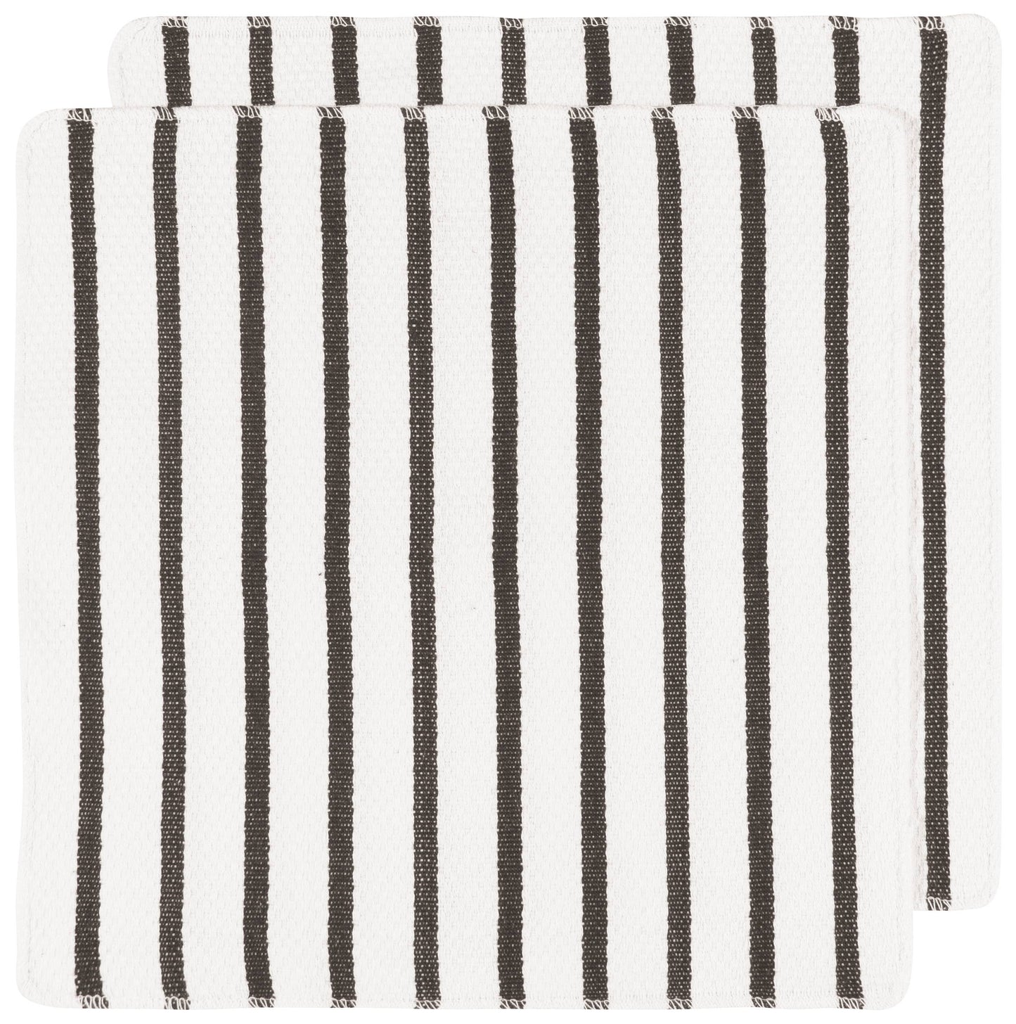 Basketweave Black Dishcloths (Set of 2) | Danica