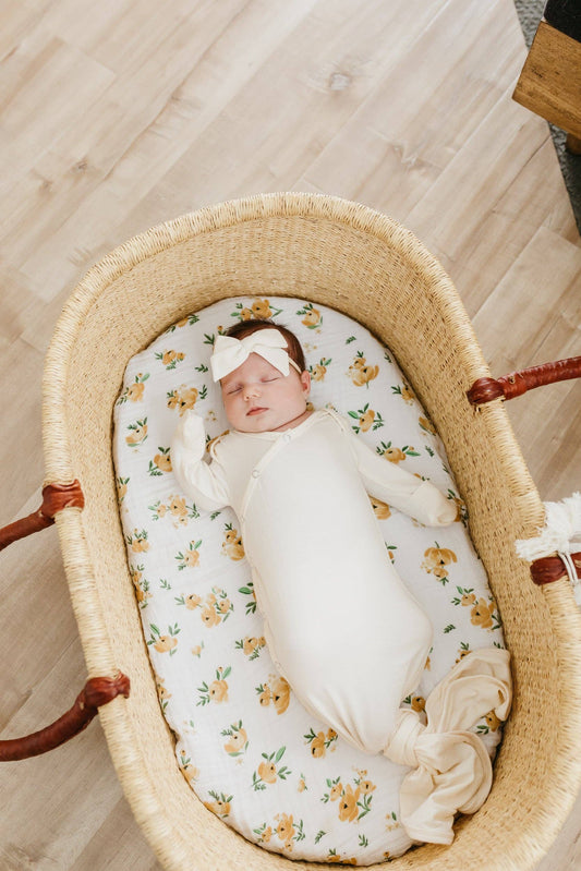 Yuma Newborn Knotted Gown | Copper Pearl