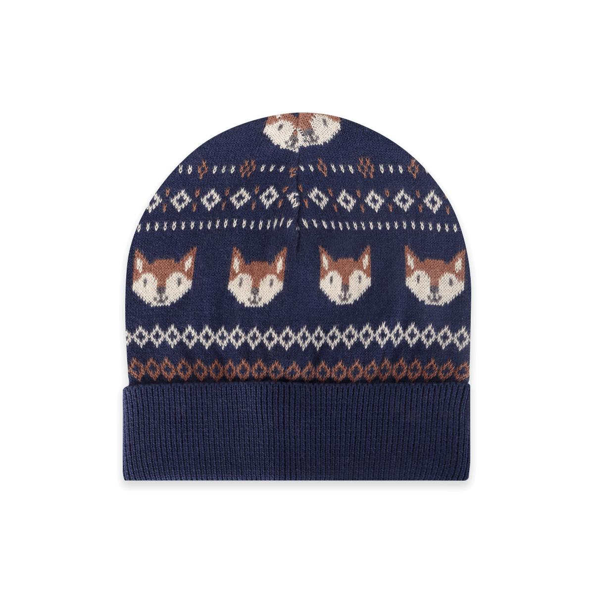 Fox Fair Isle Baby Beanie | Viverano Organics