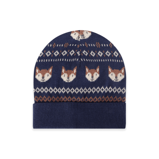 Fox Fair Isle Baby Beanie | Viverano Organics