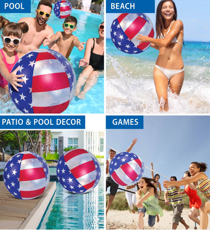 USA Beach Balls - 16" (Set Of 2) | Cota Global