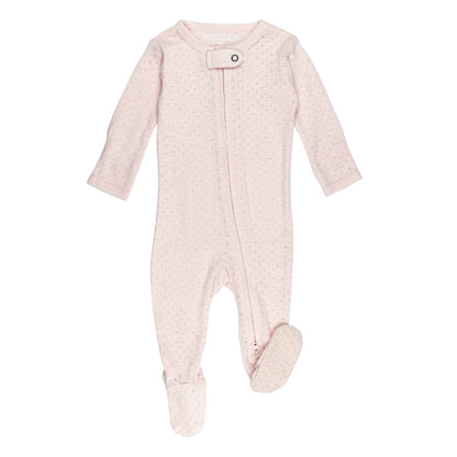 Cotton Candy Organic Pointelle Footie | L'ovedbaby