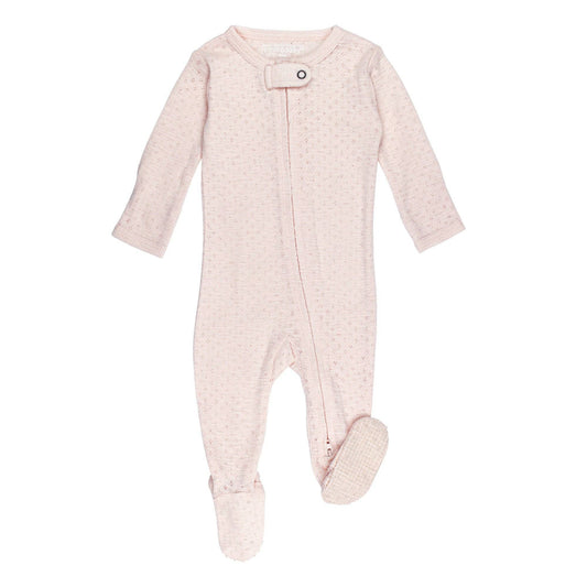 Cotton Candy Organic Pointelle Footie | L'ovedbaby
