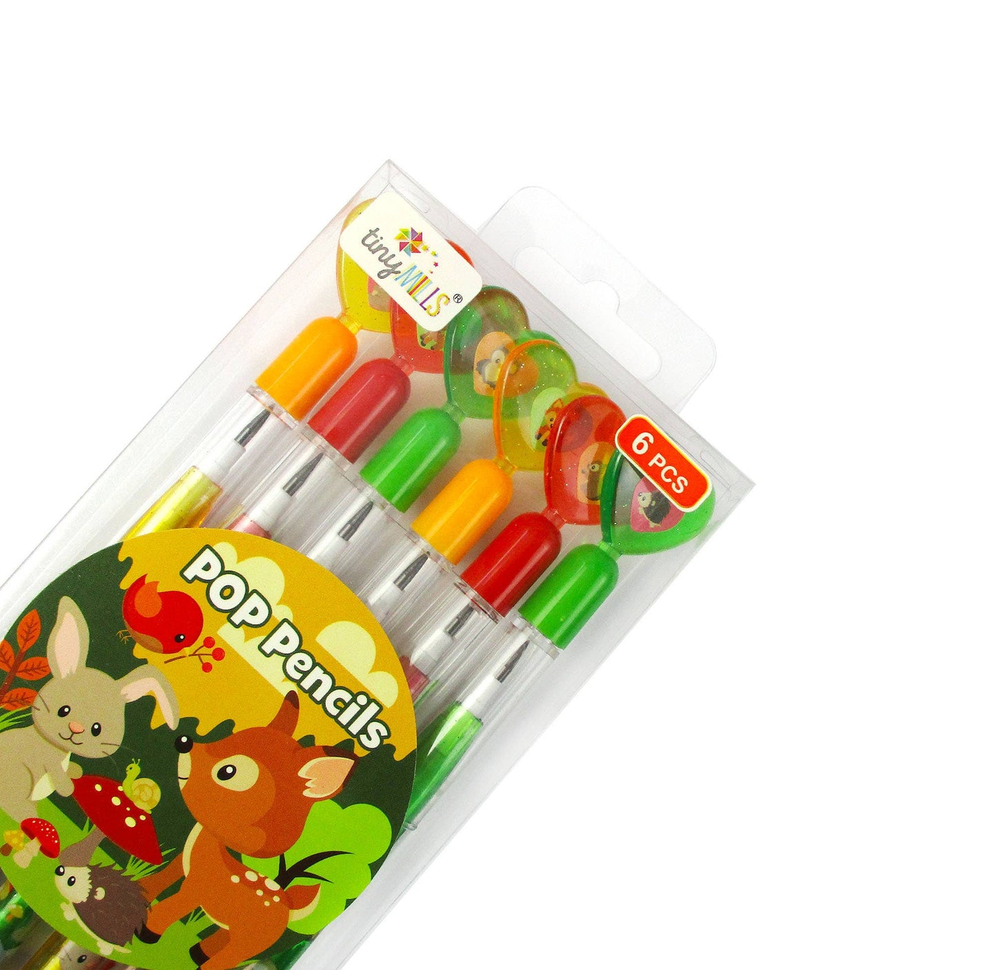 6 Woodland Animal Multi-Point Pencils | Tiny Mills