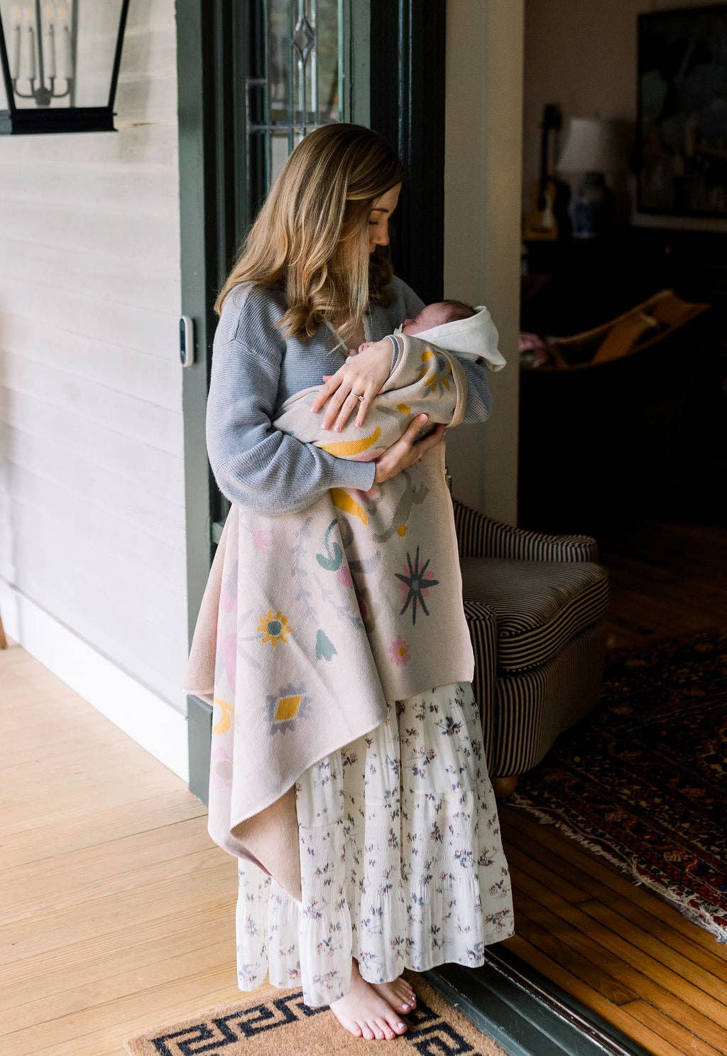 Sun Bunny Cotton Knit Blanket | Helmsie