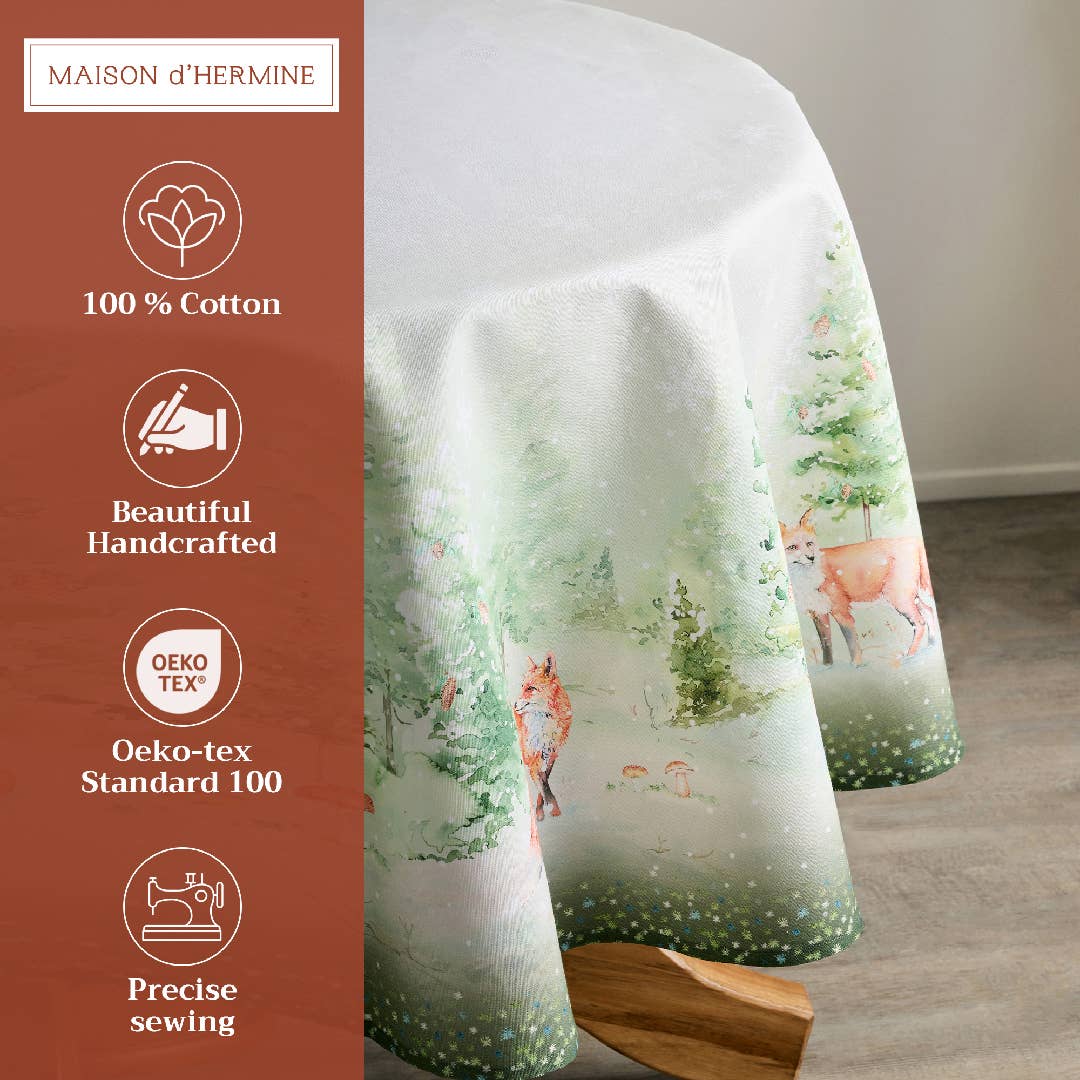 Winter Mornings Cotton Tablecloth (Various Sizes) | Maison d'Hermine