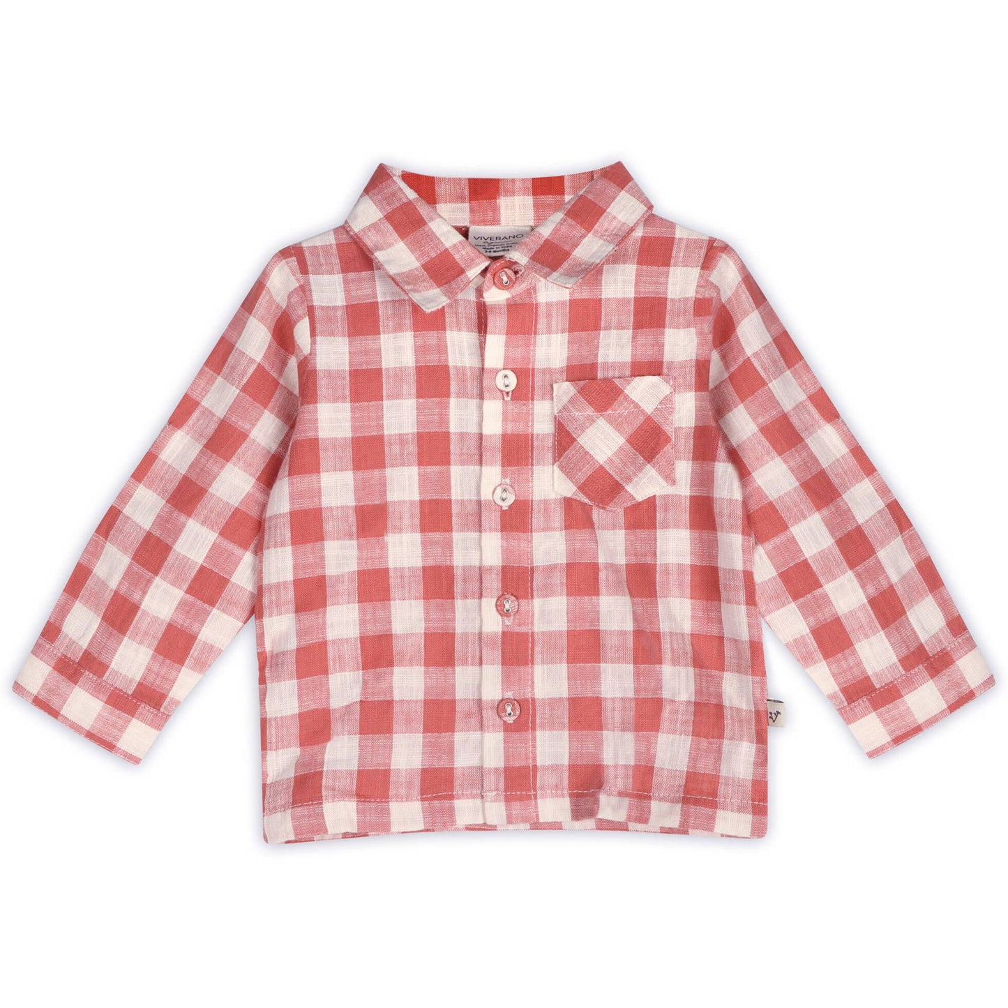 Arden Gingham Shirt & Cord Pant Set | Viverano Organics
