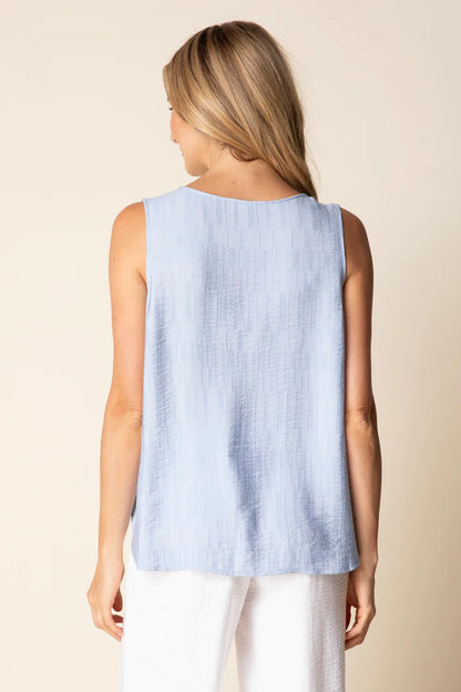 Whisper Jacquard Button Tank | Habitat Clothing