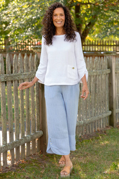 Whisper Jacquard Rayon Crop Pant | Habitat Clothing