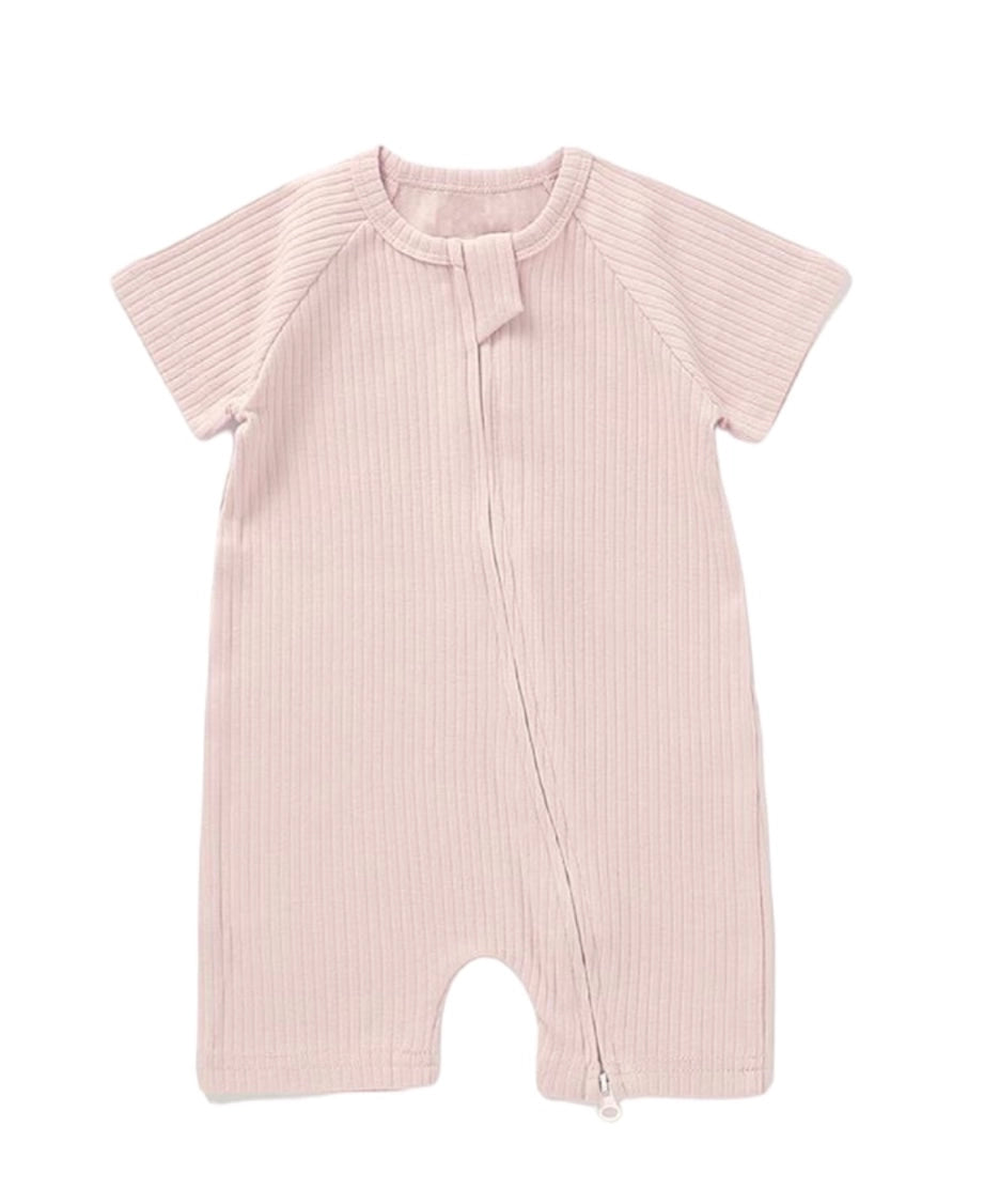 Baby Organic Ribbed Zipper Romper | Little Organic Co.