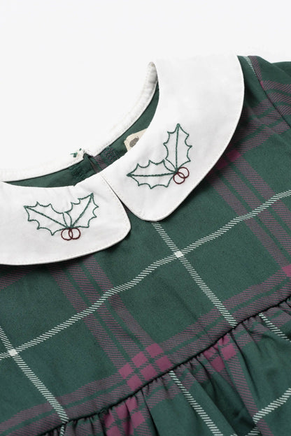 Green Plaid Collared Dress | Monica + Andy