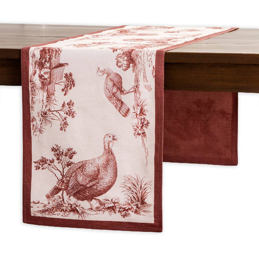 Brown Holy Jouy Table Runner (Double Layer) | Maison d'Hermine