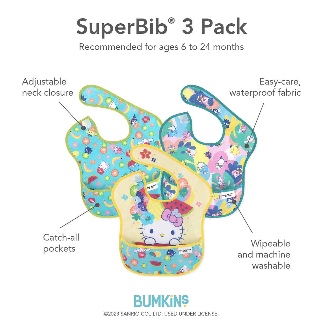 SuperBib® 3 Pack: Hello Kitty and Friends® Tropical Party