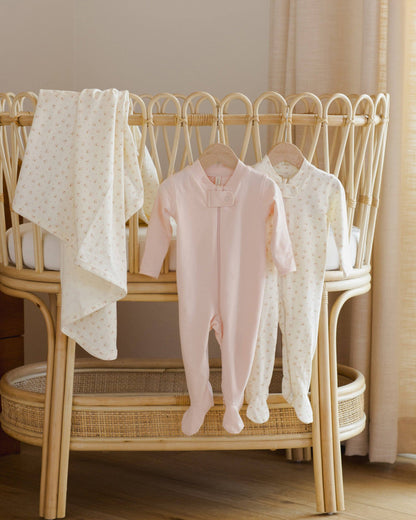 Zip Longsleeve Sleeper Footie - Petal | Quincy Mae