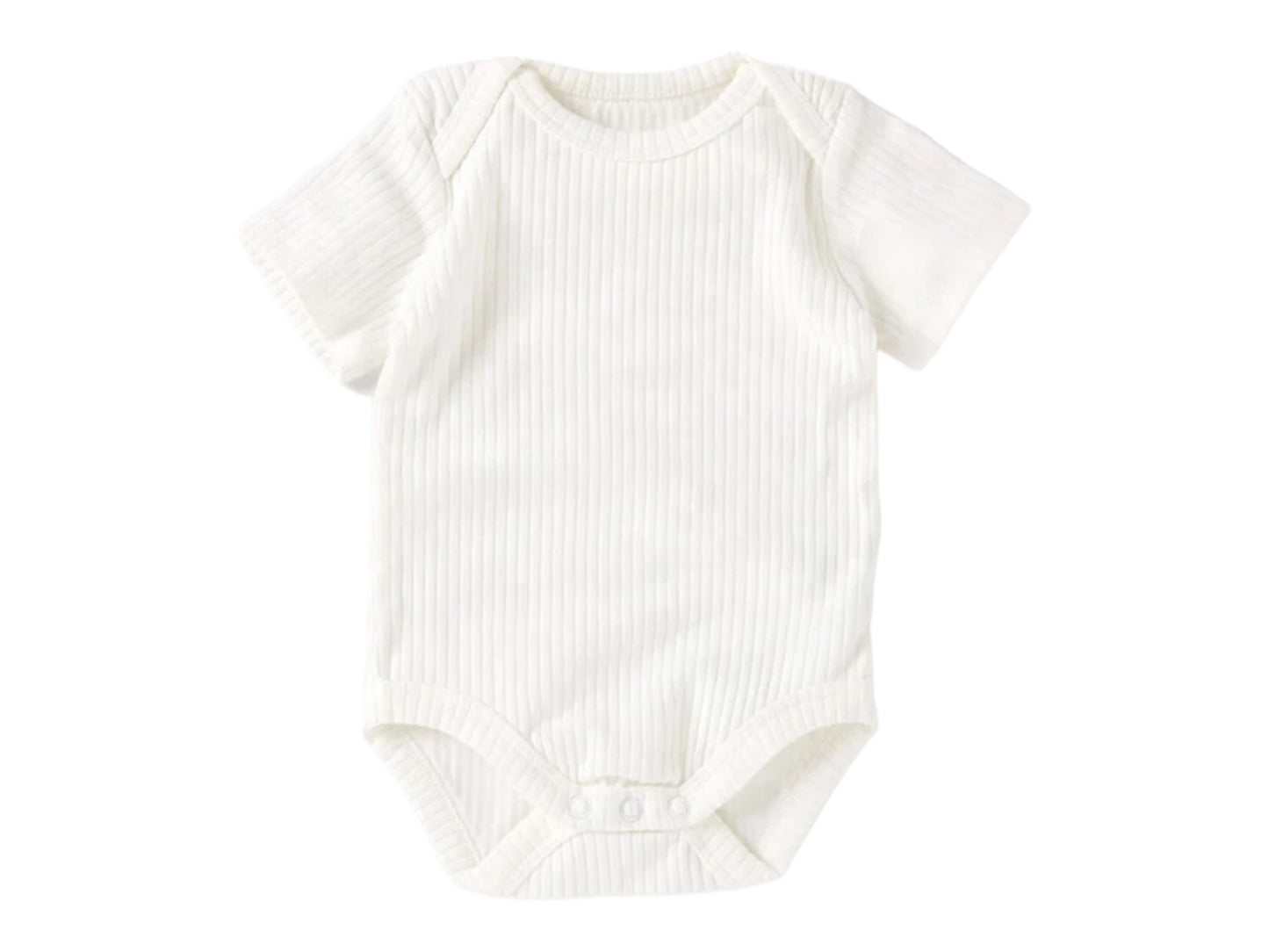 Organic Short Sleeve Ribbed Bodysuits (Various Colors) | Little Organic Co.