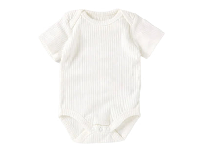 Organic Short Sleeve Ribbed Bodysuits (Various Colors) | Little Organic Co.