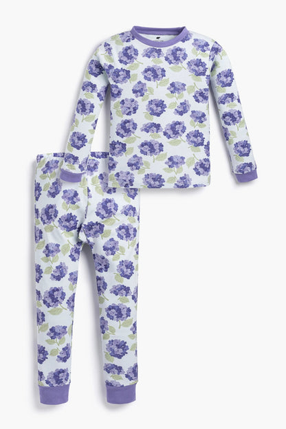 Iris Purple Hydrangeas Pajama Set | Monica + Andy